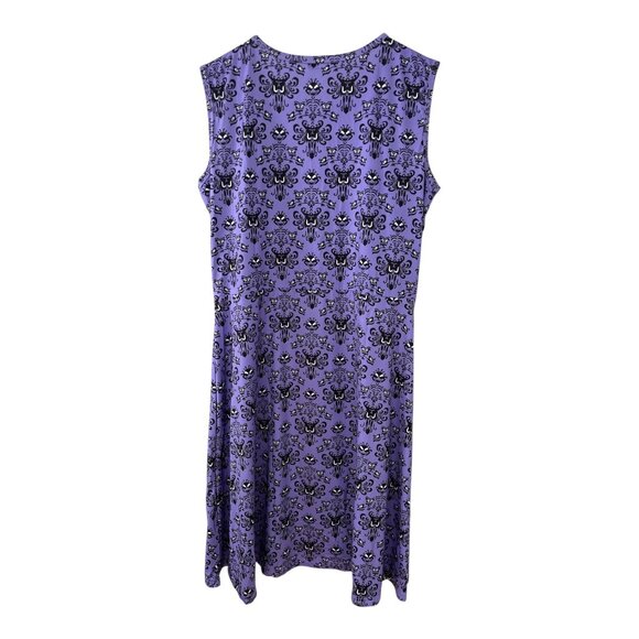 Ruikajia Purple Damask Sleeveless Dress – Haunted Gothic Print – Size XXL - Picture 4 of 4